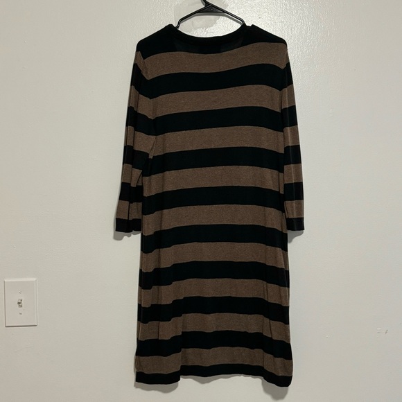 Black and Brown Striped Sweater Knit Dress 🧶 - Picture 3 of 15
